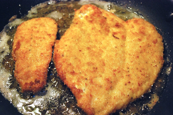These Italian Chicken Cutlets are coated with Italian breadcrumbs flavored with Parmesan cheese. Delicious on it's own, in a sandwich, or topped with sauce!