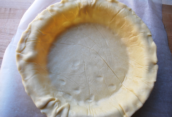 Press in dough onto pie plate.