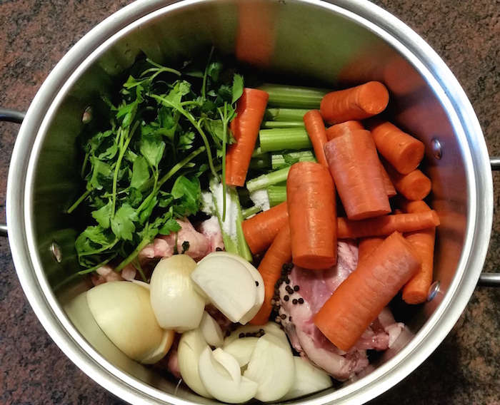 chopped chicken stock ingredients