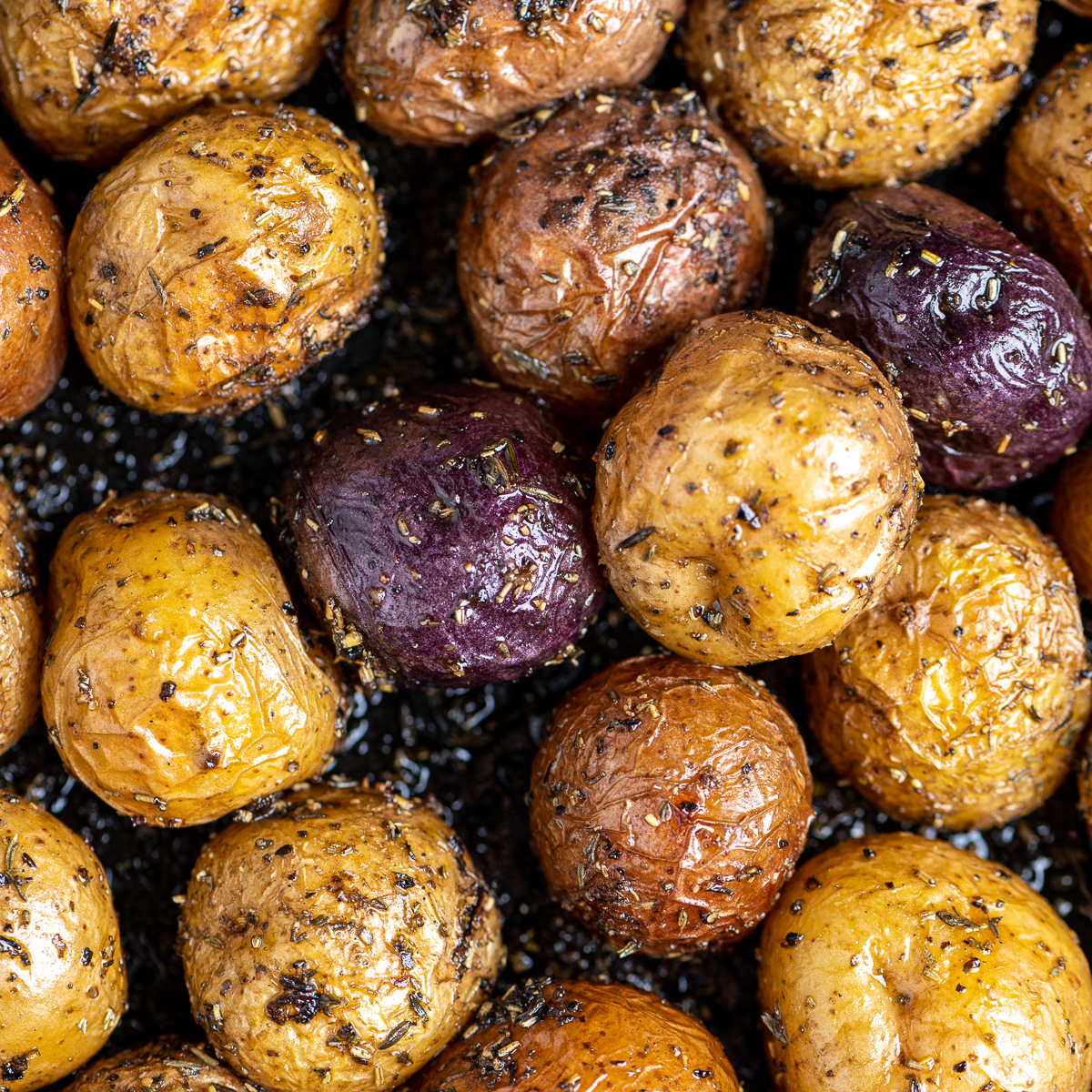 Crispy Roasted Mini Potatoes - Killing Thyme