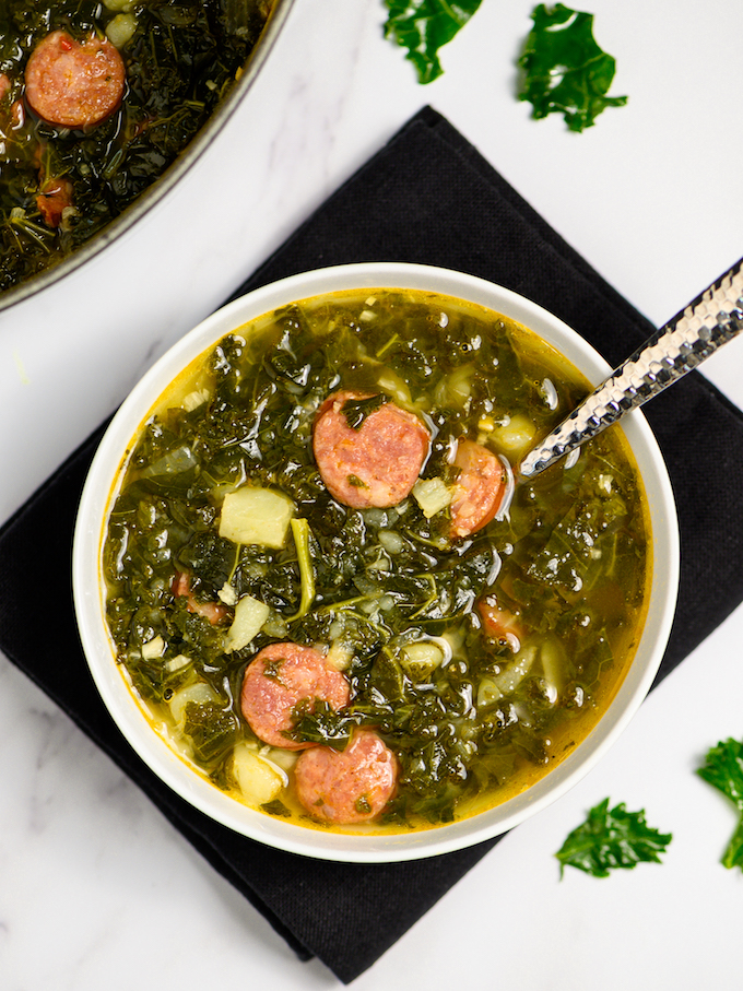 Linguica Kale Soup (a.k.a. Caldo Verde) - The Genetic Chef