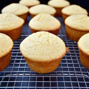 Muffin Method - Muffins on a cooling rack.