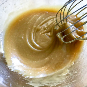 Properly whisked brown sugar and butter.