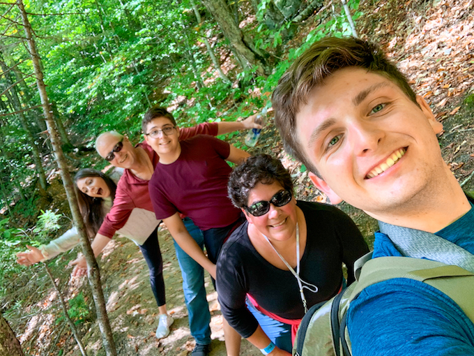Me and my family on a hike in NH.