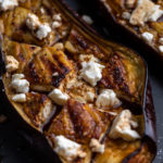 Roasted eggplant with balsamic and feta.